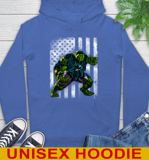 San Jose Sharks Hulk Marvel Avengers NHL Hockey American Flag Hoodie 9