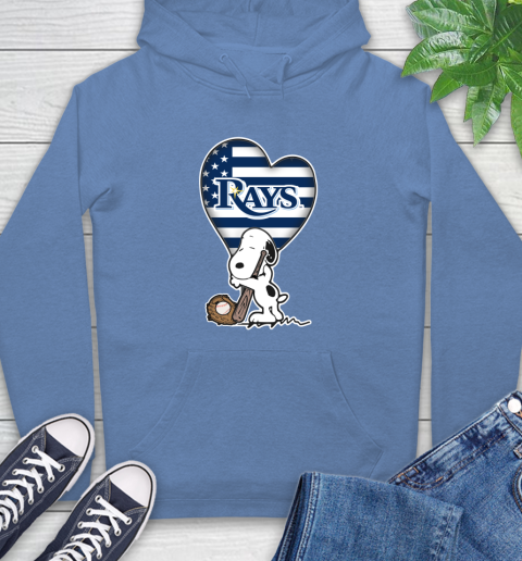 Tampa Bay Rays MLB Baseball The Peanuts Movie Adorable Snoopy Hoodie 11
