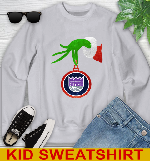 Sacramento Kings Grinch Merry Christmas NBA Basketball Youth Sweatshirt 4