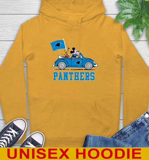 NFL Football Carolina Panthers Pluto Mickey Driving Disney Shirt Hoodie 3