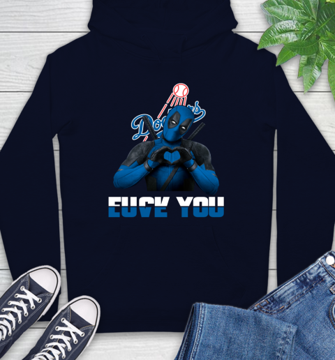 MLB Los Angeles Dodgers Deadpool Love You Fuck You Baseball Sports Hoodie 3