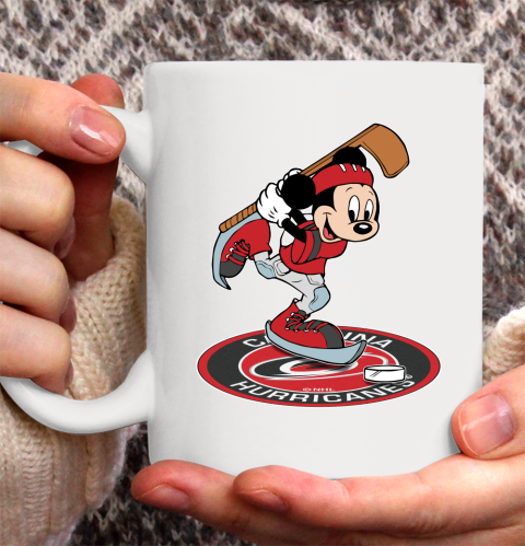 NHL Hockey Carolina Hurricanes Cheerful Mickey Disney Shirt Ceramic Mug 11oz 2