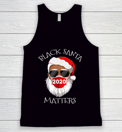 African American Santa Face Mask Black Matters Christmas Tank Top