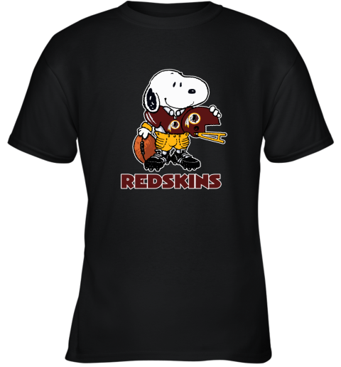 Snoopy A Strong And Proud Washington Redskins Player NFL Youth T-Shirt