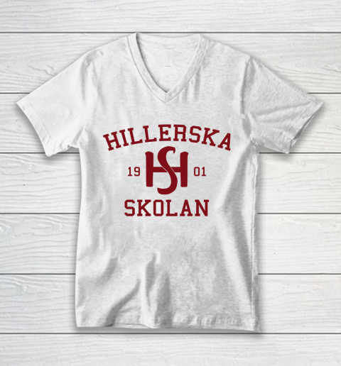 Hillerska Grey  Young Royals Hillerska School V-Neck T-Shirt