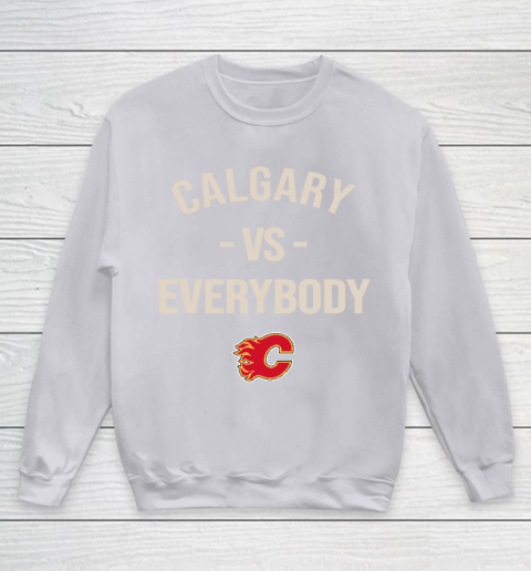 Calgary Flames Vs Everybody Youth Sweatshirt 3