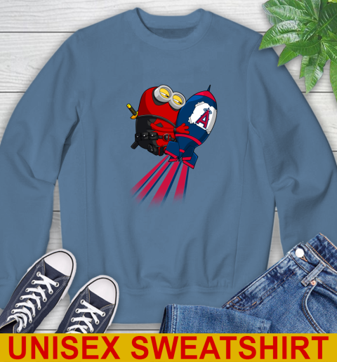 MLB Baseball Los Angeles Angels Deadpool Minion Marvel Shirt Sweatshirt 10