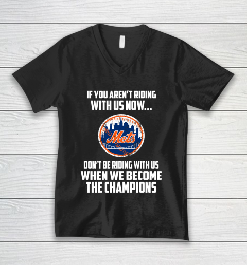 MLB New York Mets Baseball We Become The Champions V-Neck T-Shirt