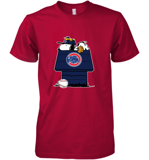 Chicago Cubs Snoopy And Woodstock Resting Together MLB Premium Men's T-Shirt  