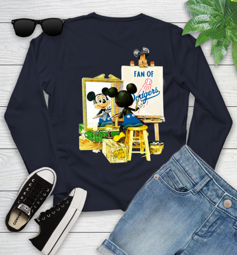 MLB Baseball Los Angeles Dodgers Mickey Drawing Shirt 114