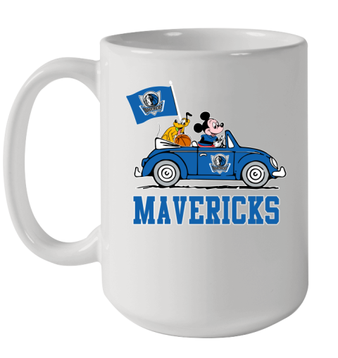 NBA Basketball Dallas Mavericks Pluto Mickey Driving Disney Shirt Ceramic Mug 15oz