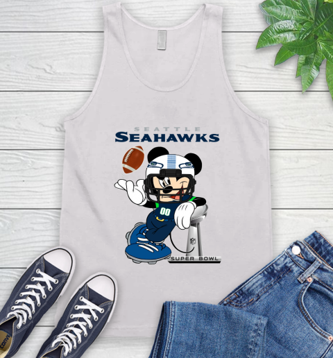 NFL Seattle Seahawks Mickey Mouse Disney Super Bowl Football T Shirt Tank Top
