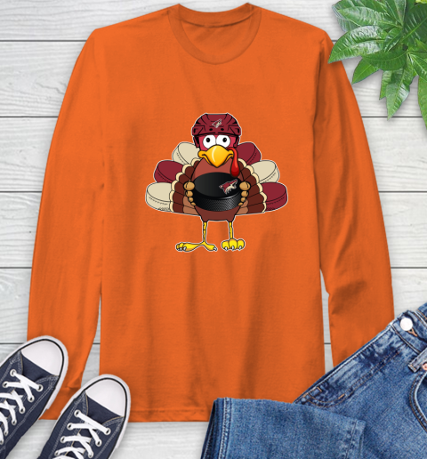 Arizona Coyotes Turkey Thanksgiving Day Long Sleeve T-Shirt 5