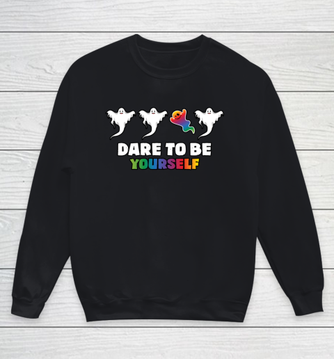 LGBT Rainbow Pride Gay Spooky Ghost Gift Halloween LGBT Youth Sweatshirt