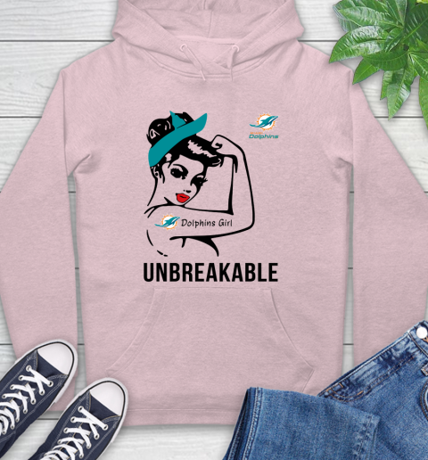 NFL Miami Dolphins Girl Unbreakable Football Sports Hoodie 7