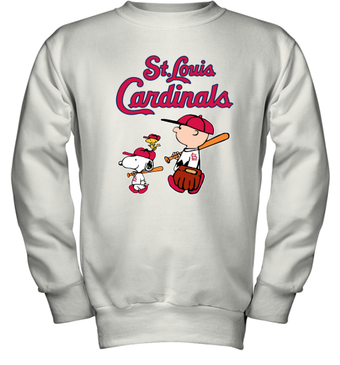 St Louis Cardinals Let's Play Baseball Together Snoopy MLB Youth Sweatshirt