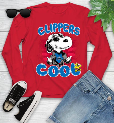 NBA Basketball LA Clippers Cool Snoopy Shirt Youth Long Sleeve 10