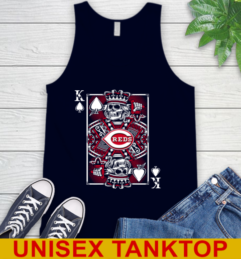 Cincinnati Reds MLB Baseball The King Of Spades Death Cards Shirt Tank Top 2