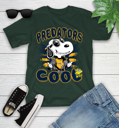 NHL Hockey Nashville Predators Cool Snoopy Shirt Youth T-Shirt 4