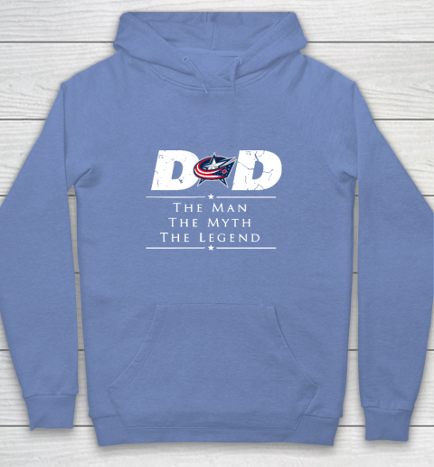 Columbus Blue Jackets NHL Ice Hockey Dad The Man The Myth The Legend Youth Hoodie 8