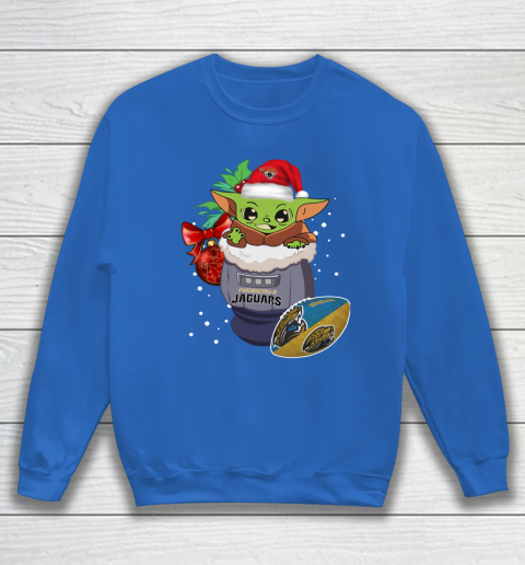 Jacksonville Jaguars Christmas Baby Yoda Star Wars Funny Happy NFL Sweatshirt 7