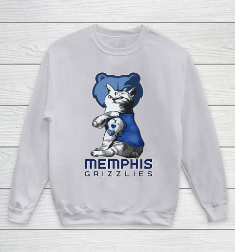 NBA Basketball My Cat Loves Memphis Grizzlies Youth Sweatshirt 3