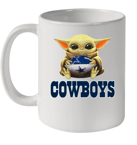 NFL Football Dallas Cowboys Baby Yoda Star Wars Shirt Ceramic Mug 11oz