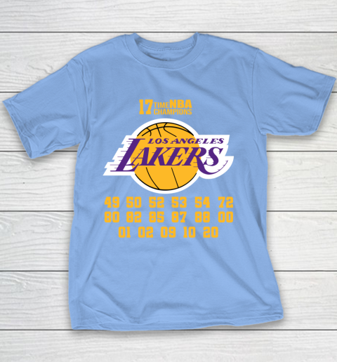 Los Angeles Lakers Finals Champions 17 Time Nba Champions Youth T-Shirt 8