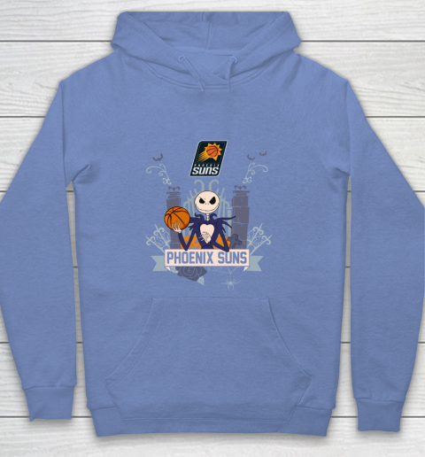 NBA Phoenix Suns Basketball Jack Skellington Halloween Youth Hoodie 8