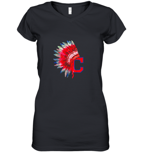 New Cleveland Hometown Indian Tribe Vintage For Baseball Fans Awesome Women's V-Neck T-Shirt