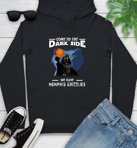 NBA Come To The Dark Side We Have Memphis Grizzlies Star Wars Darth Vader Basketball Youth Hoodie