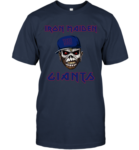 NFL New York Giants Iron Maiden Rock Band Music Football Sports FmOn386rKyx classic t shirt 2 95 151514 front navy