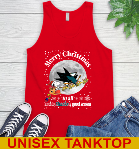San Jose Sharks Merry Christmas To All And To Sharks A Good Season NHL Hockey Sports Tank Top 5