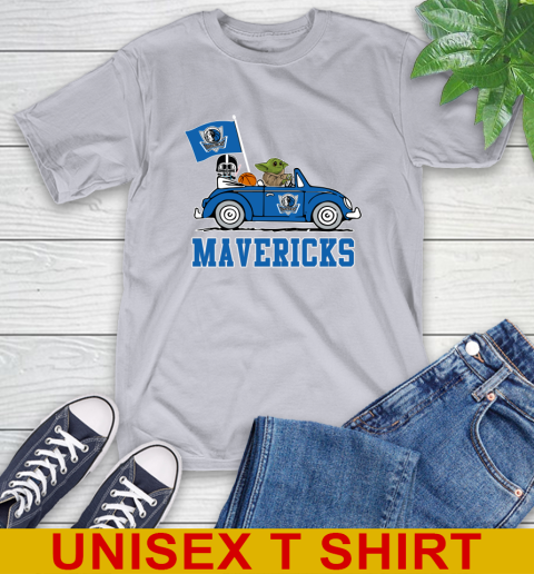 NBA Basketball Dallas Mavericks Darth Vader Baby Yoda Driving Star Wars Shirt T-Shirt 6