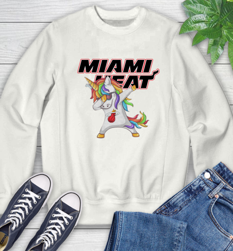 Miami Heat NBA Basketball Funny Unicorn Dabbing Sports Sweatshirt