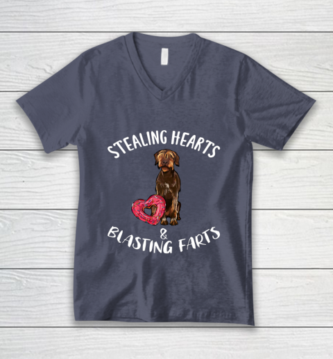 Stealing Hearts Blasting Farts Wirehaired Pointing Griffon V-Neck T-Shirt 7