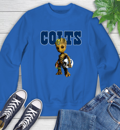 Indianapolis Colts NFL Football Groot Marvel Guardians Of The Galaxy Sweatshirt 8