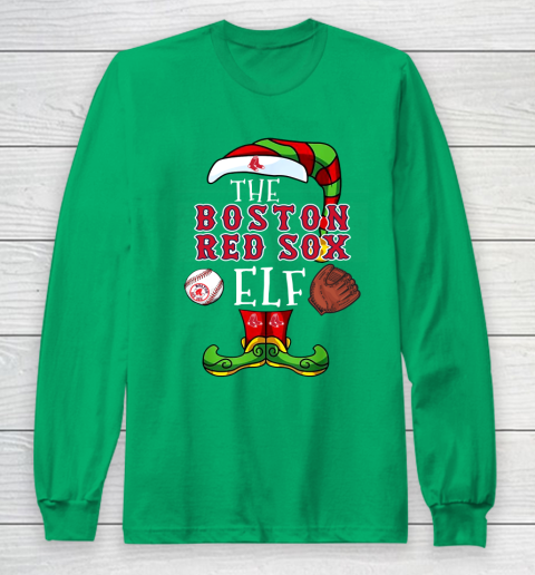 Boston Red Sox Christmas ELF Funny MLB Long Sleeve T-Shirt 4