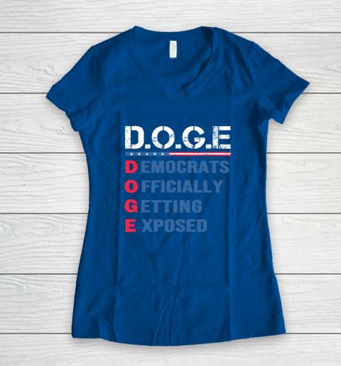 Trump D.O.G.E Department Of Government Efficiency Women's V-Neck T-Shirt 5