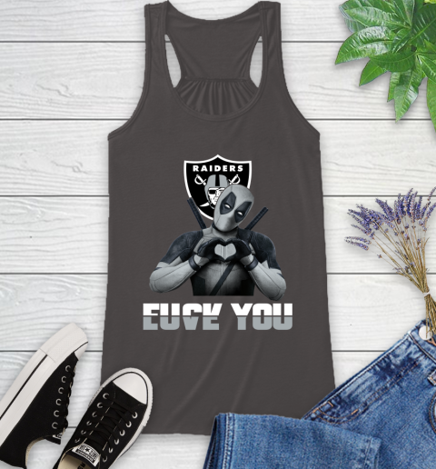 NHL Oakland Raiders Deadpool Love You Fuck You Football Sports Racerback Tank 11