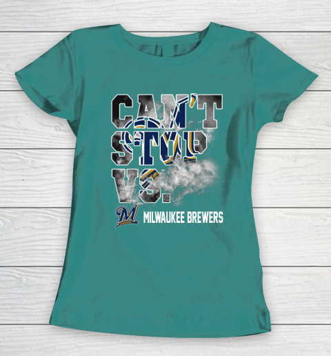 MLB Milwaukee Brewers Baseball Can't Stop Vs Brewers Women's T-Shirt 10
