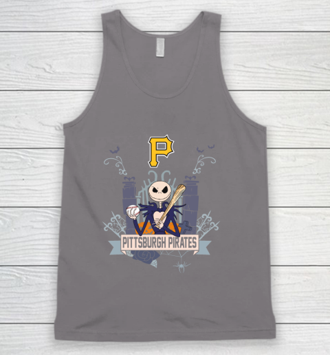MLB Pittsburgh Pirates Baseball Jack Skellington Halloween Tank Top 6