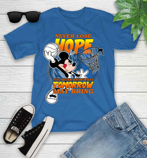 Dallas Mavericks NBA Basketball Mickey Disney Never Lose Hope Youth T-Shirt 12