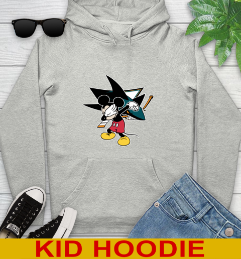 San Jose Sharks NHL Hockey Dabbing Mickey Disney Sports Youth Hoodie