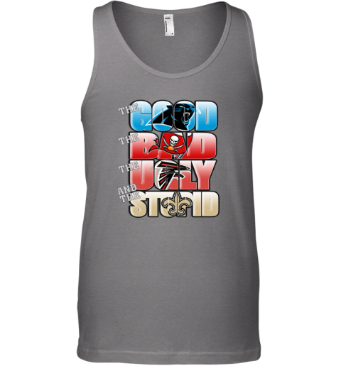 NFL Good Bad Ugly Stupid Mashup Carolina Panthers Tank Top c7yb nfl good bad ugly stupid mashup carolina panthers unisex tank 17 front graphite heather