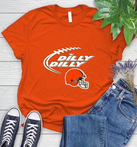 NFL Cleveland Browns Dilly Dilly Football Sports Women's T-Shirt 4