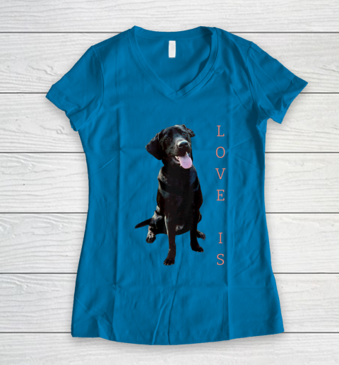 Dog Mom Shirt Labrador Retriever Shirt Women Men Kids Black Lab Dog Mom Women's V-Neck T-Shirt 5