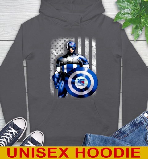 New York Rangers NHL Hockey Captain America Marvel Avengers American Flag Shirt Hoodie 7