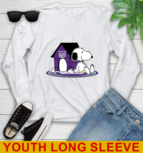 NBA Basketball Sacramento Kings Snoopy The Peanuts Movie Shirt Youth Long Sleeve