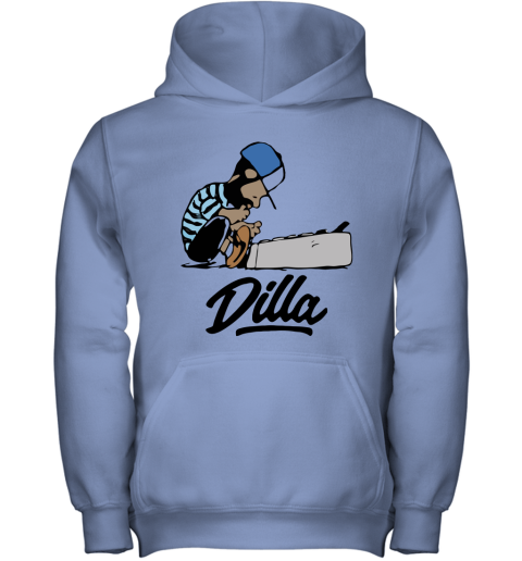 vtjc schroeder peanuts j dilla snoopy mashup shirts youth hoodie 43 front carolina blue